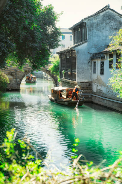 Beautiful ancient river town in Suzhou.