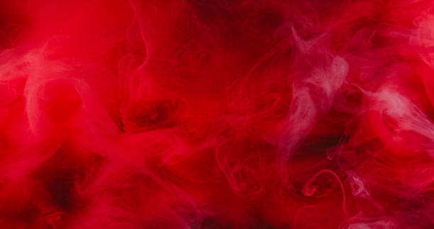 istock Red smoke abstract background paint water floating 2197333523