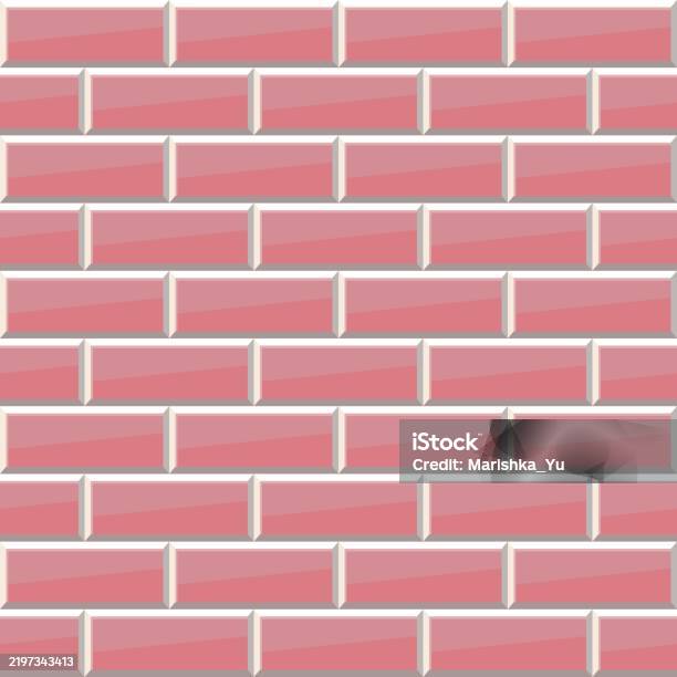 Architecture Rustication Pink Bricks With White Grout Texturised Stock ...