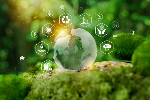 istock Renewable Energy. Light bulb with  energy sources icons for renewable sustainable development, green energy. 2197346363