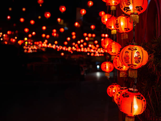 istock Chinese new year lantern in chinatown area. 2197352089