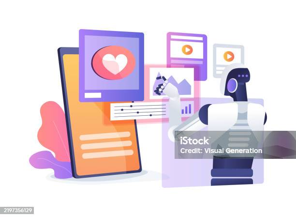 Aienhanced Content Performance Analytics Abstract Concept Vector ...