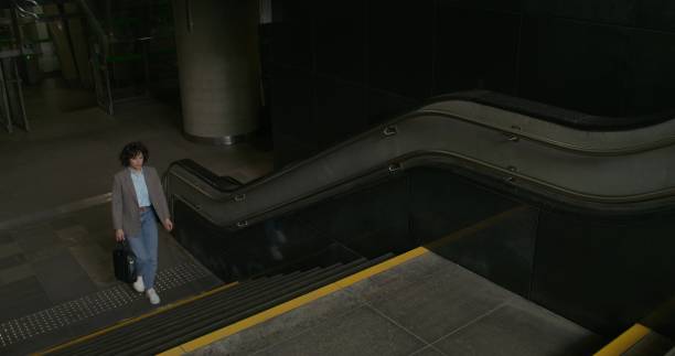 istock A woman leaves the subway 2197357127