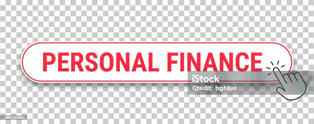 Finance Click Button Personal Finance 3d Click Web Button With Hand Cursor On Blank ...