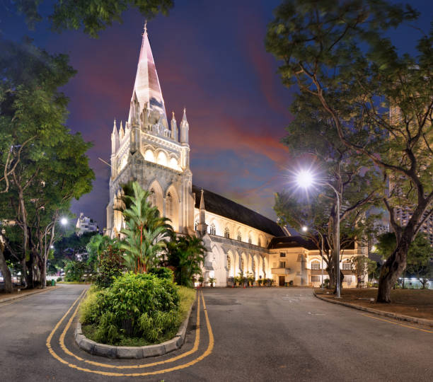 istock Singapore - Andrew's Cathedral at night 2197357658