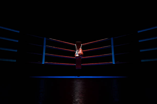 istock Boxing Corner And Boxing Gloves 2197360226