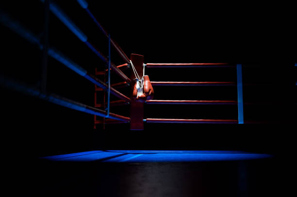 istock Boxing Corner And Boxing Gloves 2197360247