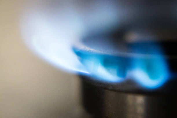istock Gas fire on the kitchen stove. 2197363568