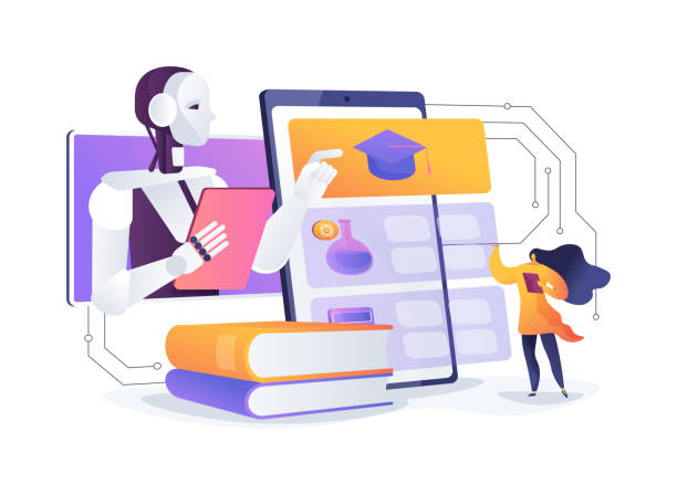 AI Customized Learning Paths abstract concept vector illustration. AI Customized Learning Paths abstract concept vector illustration. E-learning platforms use AI to create personalized learning paths for users based on their interests. abstract metaphor. ai personalization stock illustrations
