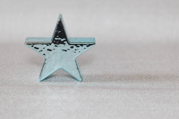 turquoise metallic shining star decoration for design purpose