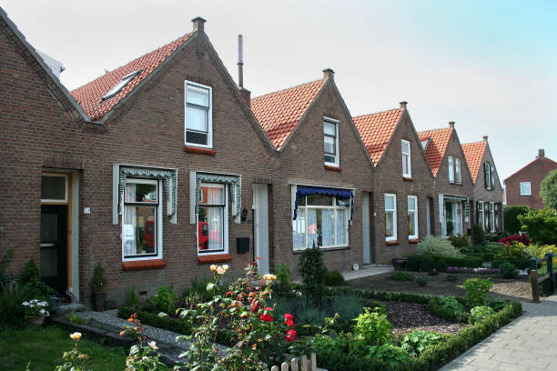 Netherlands,Arnemuiden,may,2007: Typical working class street