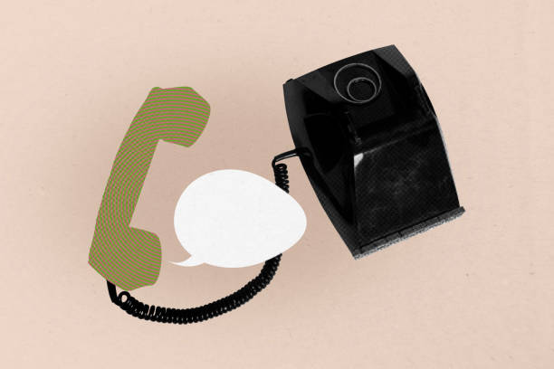 istock 3D collage design composite trend artwork sketch of speech cloud chatting conversation news landline phone gossip talk wire retro tool 2197368948