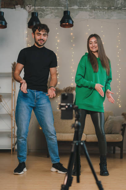 istock A talented dance duo showcases their skills in a studio for creative social media content 2197371776