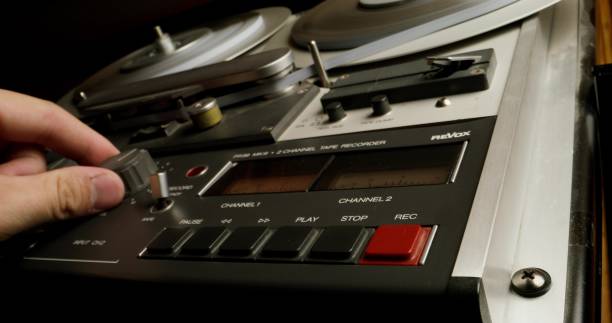 istock Tape recorder with magnetic tape 2197374922