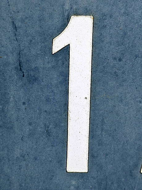 istock Written Wording in Distressed State Typography Found Number One 1 2197383047