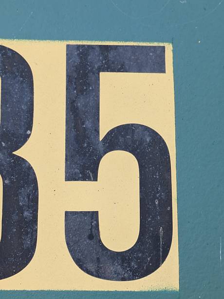 istock Written Wording in Distressed State Typography Found Number 5 five  Ransom Note 2197383262