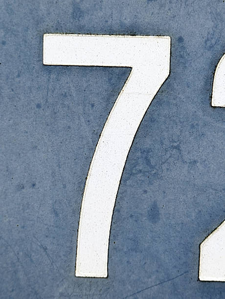 Written Wording in Distressed State Typography Found Number seven, 7