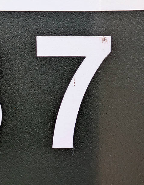 istock Written Wording in Distressed State Typography Found Number seven, 7 2197383306