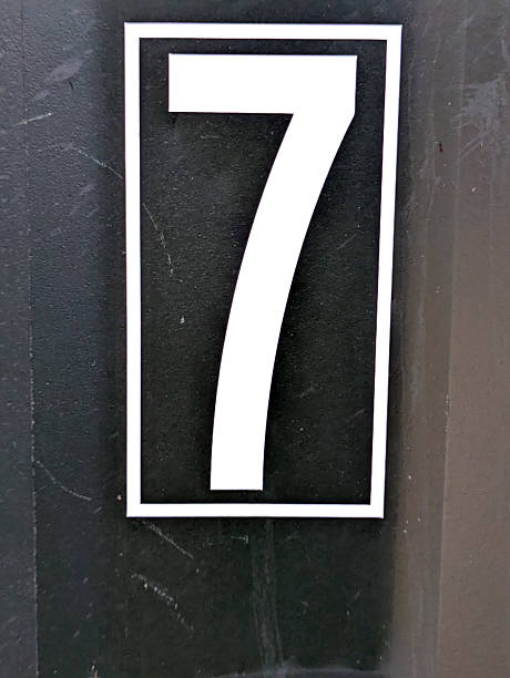 istock Written Wording in Distressed State Typography Found Number seven, 7 2197383311