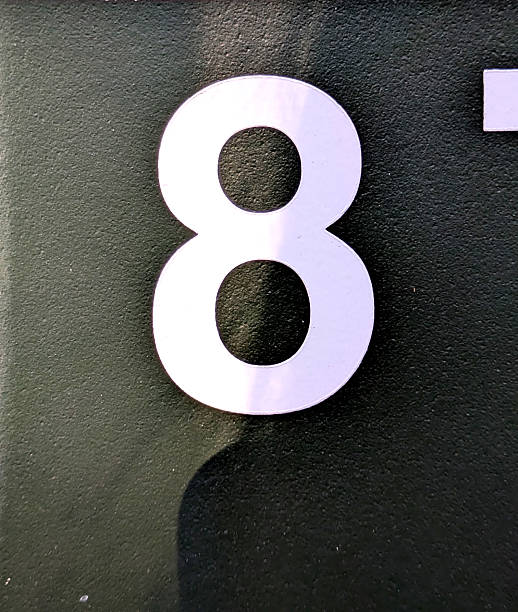 istock Written Wording in Distressed State Typography Found Number eight 8 2197383342
