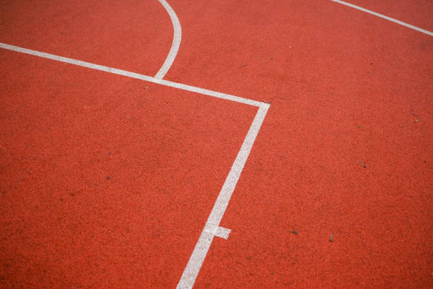 istock White lines on a basketball court 2197383402