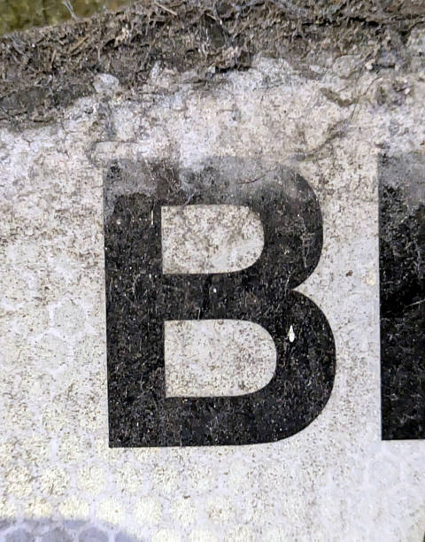 istock Written Wording in Distressed State Typography Found Letter B 2197383413