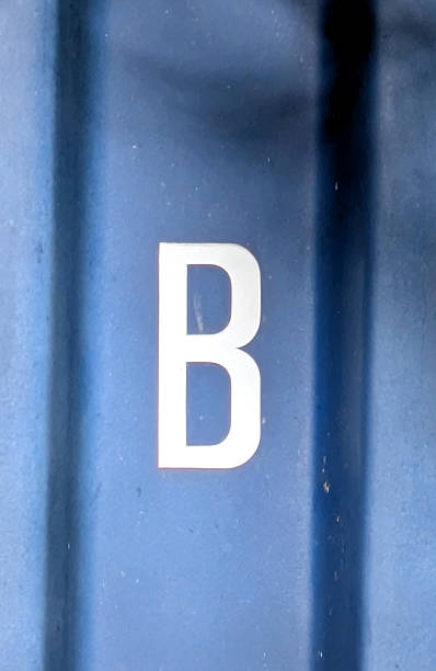 Written Wording in Distressed State Typography Found Letter B