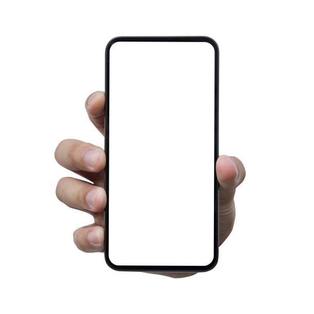 istock close up man hand hold smartphone with blank screen isolated on white background for marketing or advertisement and design concept 2197383776