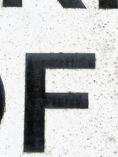istock Written Wording in Distressed Typography Found Letter F 2197384720