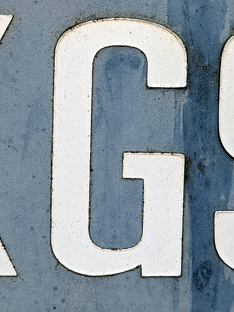 istock Written Wording in Distressed State Typography Found Number Letter G 2197384770