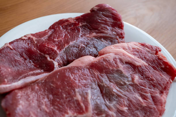 Thick slices of beef tongue on a plate