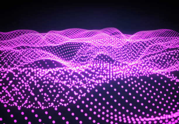 istock Blue light waves creating a vibrant digital landscape with interconnected nodes and flowing patterns in a virtual environment 2197388842