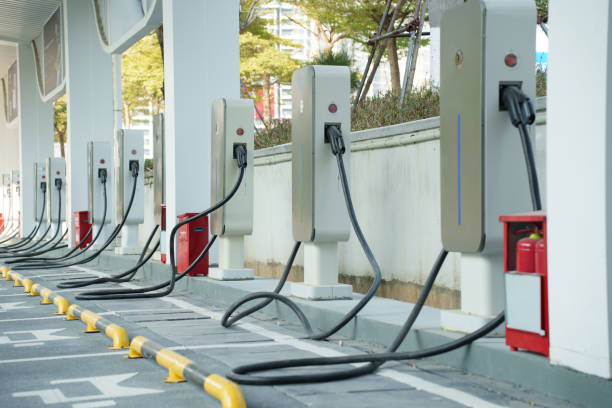 istock Intelligent electric vehicle charging facilities 2197397904