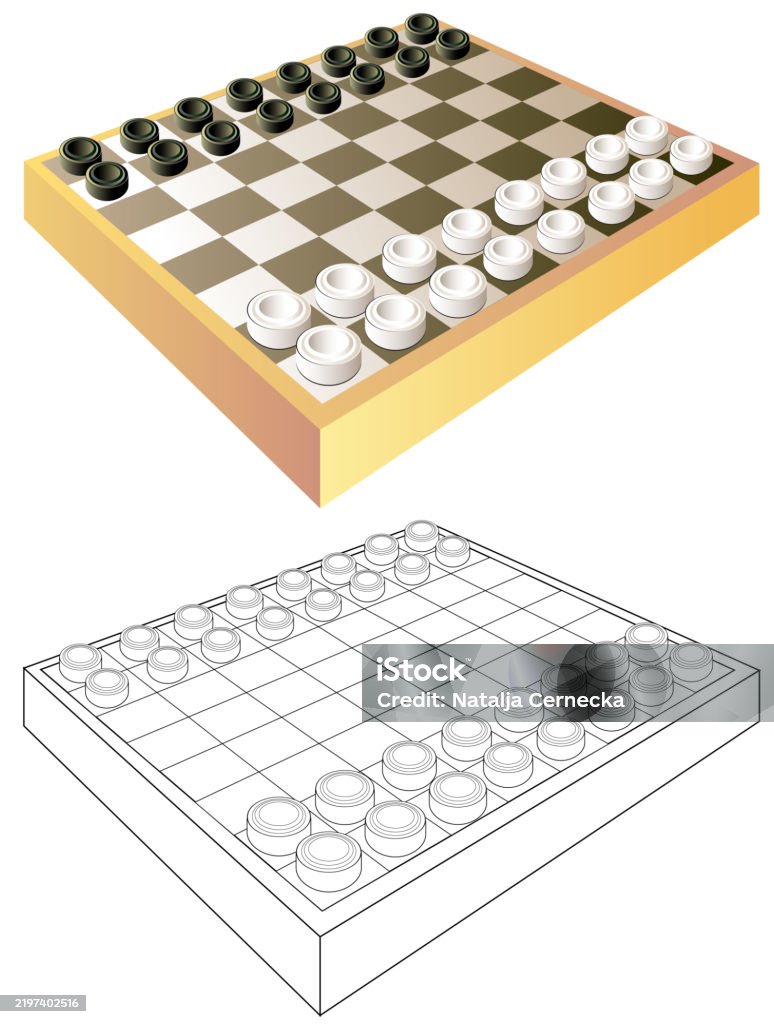 Coloring Machine Mini Checkers Colorful And Black And White Pattern For Coloring Board For Playing ...