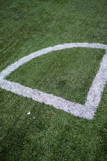istock Close-up of a soccer (football) field corner 2197403271