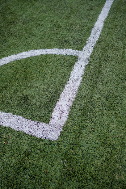 istock Close-up of a soccer (football) field corner 2197403285