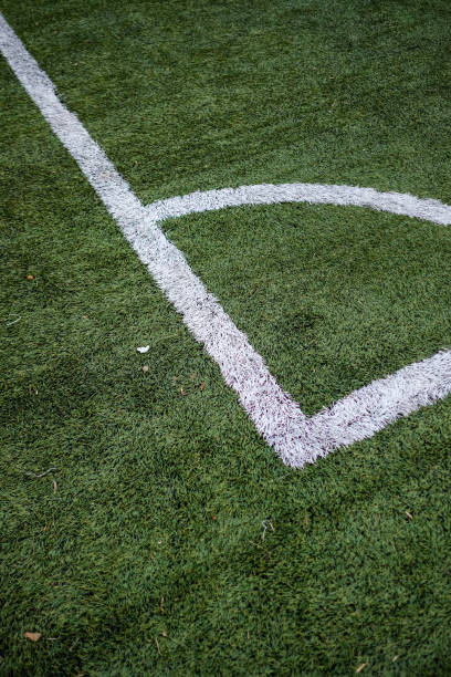 istock Close-up of a soccer (football) field corner 2197403309
