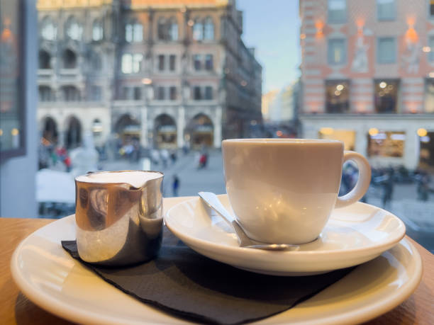 istock White cup of coffee by Marienplatz in Munich 2197403938