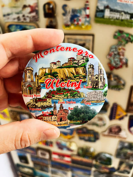 istock Colorful Montenegro souvenir magnet featuring multiple landmarks and scenic illustrations 2197404450