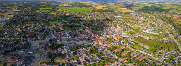 istock Aerial view around the old town in Aars 2197414533
