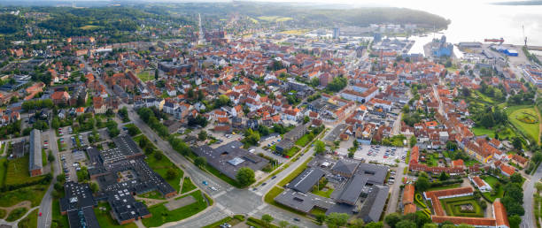istock Aerial view around the old town in Aabenraa 2197414579