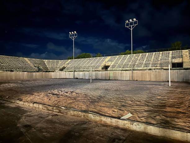 istock Abandoned sports arena 2197415506