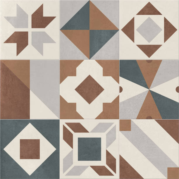 istock Seamless Geometric Design with Natural Textures. Parquet 2197418791