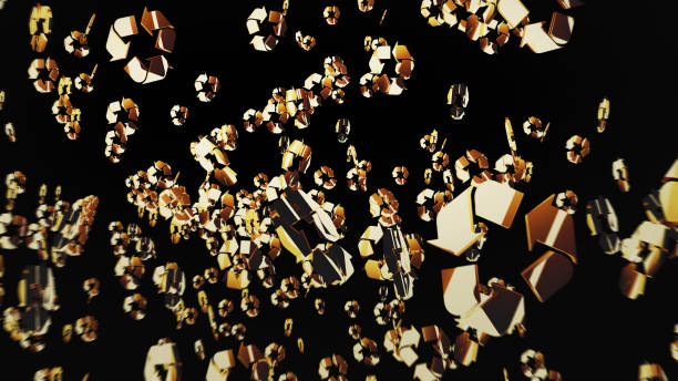 istock Recycling ecology golden symbol 3d illustration 2197420459