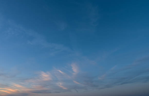 Expansive twilight sky reflecting soft hues at the edge of a tranquil evening