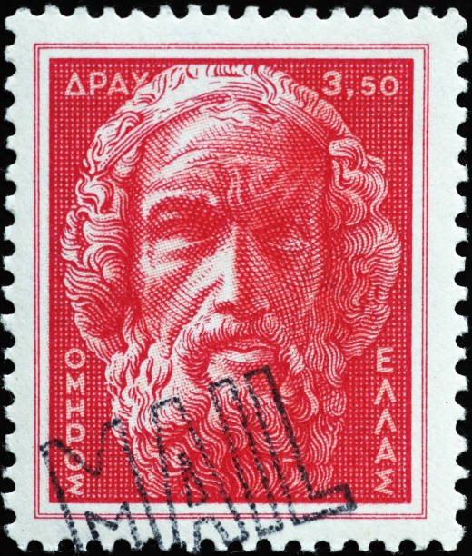 istock Bust of Homer on old greek postage stamp 2197425816