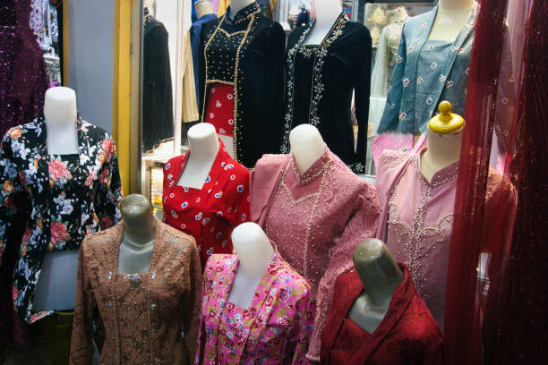 istock Various Types of Elegant Traditional Javanese Dresses Called Kebaya Displayed on Mannequins in a Boutique Atmosphere at Beringharjo Market Yogyakarta 2197446423