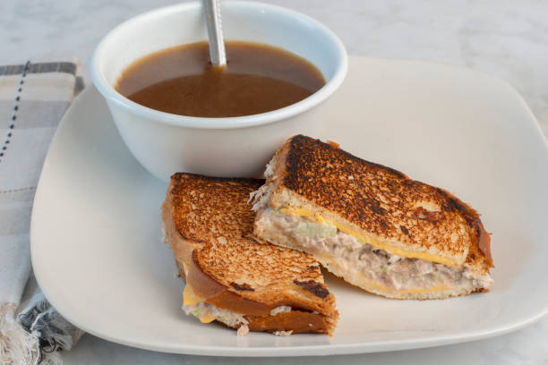 istock french onion soup with  tuna melt sandwich 2197451059