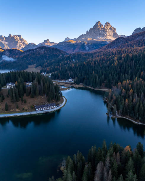 istock Lago di Misurina at sunrise, Dolomites 2197452794