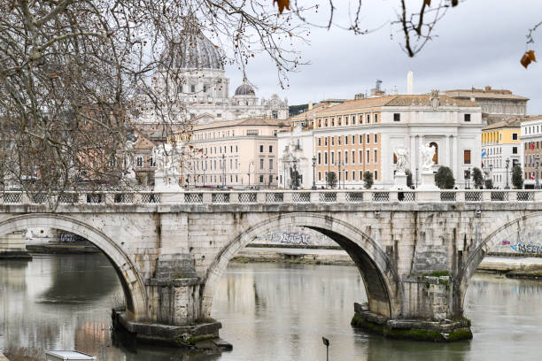 Saint Peter’s Basilica, Rome, Vatican City, Roman Catholic Church, Christianity,  River Tiber, Vittorio Emanuele II Bridge